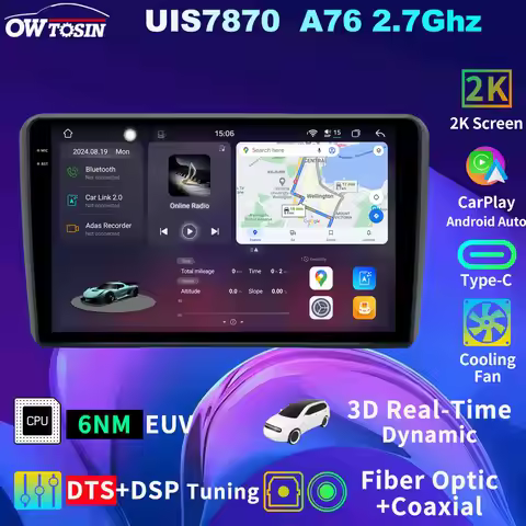 Owtosin QLED 2000*1200 A7870 Android 13 12G+256G Car Radio Multimedia GPS Stereo For Audi A3 S3 RS3 