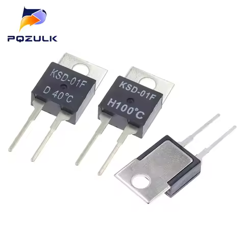 5PCS KSD-01F/JUC-31F Temperature Switch Relay Thermal Control TO-220 H/D 40/45/50/55/60/65/70/75/80/