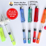 Vietnamese C46 Calligraphy pen with small bamboo leaf nib | Clear Dark Bar | Let your baby practice 
