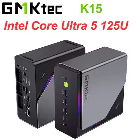 GMKtec K15 Intel Core Ultra 5 125U Mini PC Windows 11 DDR5 5600Mhz Pcie 3.0 WIFI6E BT5.2 Dual 2.5G L
