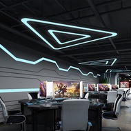 Creative Triangle Chandelier Gym Internet Cafe LED Modeling Light Office Shopping Mall Industrial St
