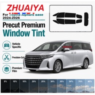 Premium Precut Nano Ceramic Tint For Toyota Alphard Base 2024-2026 2Mil UV99% IR99% 5-Year Warranty