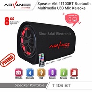 Speaker Advance T103BT Aktif Bluetooth Multimedia USB Mobil T103 BT