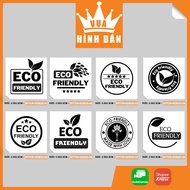 Set of 100/200 ECO FRIENDLY stickers(2.5x2.5cm) mini stickers ENVIRONMENTALLY FRIENDLY PRODUCT for s