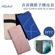 U24 U24Pro U23 U23Pro U20 U Ultra Youth HTC Side Flip Phone Leather Case