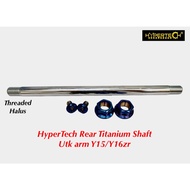 HYPERTECH MERCHANDISE TITANIUM GOLD REAR SHAFT STAINLESS STEEL Y15/ Y16, MONO SCREW & NUT