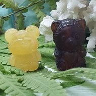 BC0619 Premium Bear Russian Amber 27.9 X 20.4 X 14.5 Carved Palm 32.2 X 20.4 X 20.1