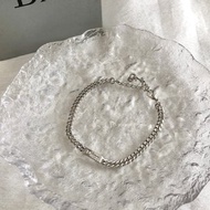 【 日本直送 名牌中古包 】Christian Dior 克裡斯汀‧迪奧 手鍊 銀色 Logo vintage 古董 6fdsgx