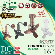 Acorn DC360 16" Kipas Angin 3 Blade 6 Speed DC Motor Remote Fan 360° Adjustable 2 way Siling/Dinding