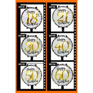 Happy birthday 18th 21th 30th 40th 50th 60th 18 inches Round party decorations aluminum foil balloon