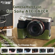 Camera Half Case Base Camera Cover baseplate Protector Bag for Sony A7C II Mark II A7CII A7CR Leathe