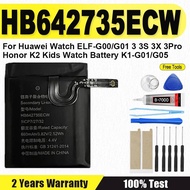 HB642735ECW New Battery For Huawei Watch ELF-G00/G01 3 3S 3X 3PRO Honor K2 Kids Watch Battery K1-G01