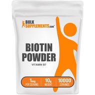 BULKSUPPLEMENTS.COM Pure Biotin 10g Powder - Vitamin B7, Biotin Supplement, Biotin Vitamins for Hair