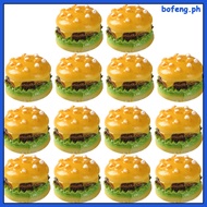 50 Pcs Decor Landscape Accessories Mini Food Ornaments Simulated Hamburger Toys 1.70X1.70X1.70CM Yel