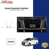 Toyota Alphard AGH30 Front Bumper Chrome Fog Lamp Fog Light Grille Garnish Trim Cover 2018-2022 ANH3