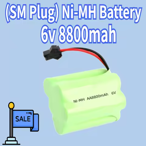 (SM Plug) Ni-MH 6v 8800mah Battery For Rc toys Cars Tanks Robots Boats Guns 5* AA 6v Rechargeable Ba