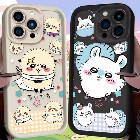 Cute C-Chiikawa Anime Case For iPhone 17 Air 16 16E 15 14 13 12 11 Pro Max X XS X S Max XR SE 2020 S