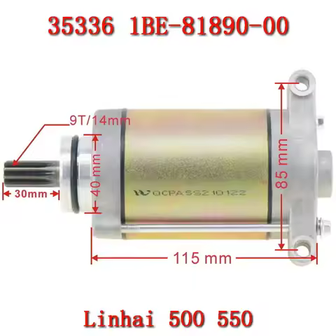 Starter Motor 35336 1BE-81890-00 For Linhai ATV 500D 500-D M550 EFI M550L
