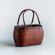 กระเป๋าสานไม้ไผ่ทำด้วยมือ JLO503กระเป๋าใส่ของจีนย้อนยุคชุดชาเซนตะกร้าไม้ไผ่ชุดชาศิลปะกระเป๋าเก็บของกระเป๋าถือผู้หญิง