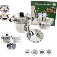 Promo! Cooking Pot 3In1 Kukus Rebus Goreng/Deepfryer /Panci Penggoreng Kentang