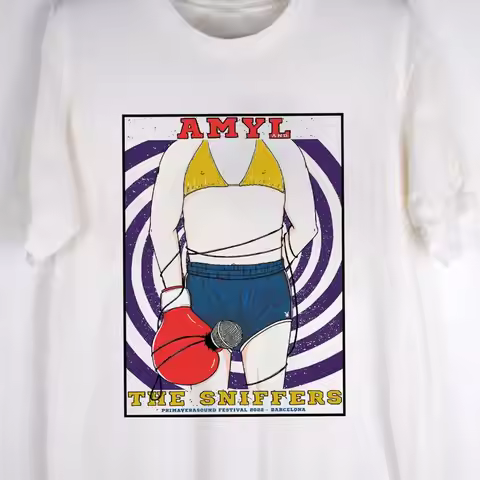 NEW Amyl And The Sniffers T Shirt White Size S to 5XL GifT AR308
