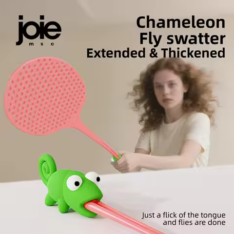 Joie Chameleon Fly Swatter Durable Mesh Plastic Long Handle Mosquito Killer Multi-function Household