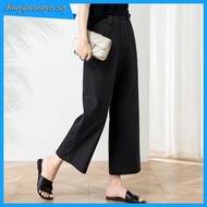 Eyouth 1062 Women High Waist Wide Cropped Trousers