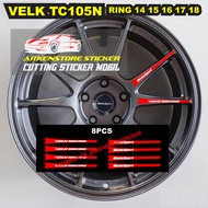 8pcs rims stickers wedssport tc105n car velk stickers weds sport tc105n ring 14 15 16 17 18