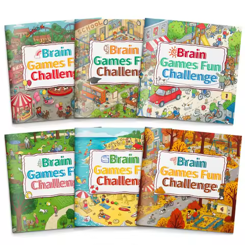 Fun Brain Challenge Books for Kids – Educational Mind Games to Develop Logic, Focus and Problem-Solv