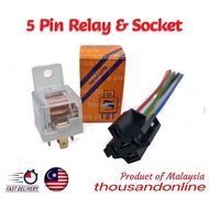 UNIVERSAL HANGSA CAR RELAY 5 PIN RELAY SOCKET RELAY 5 PIN 12V 40A 87 CS5T HX3770