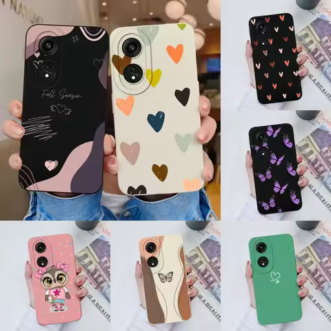 For Oppo A58 A78 4G 5G Phone Cases Funny Upgrade Camera Protection Soft Liquid Silicone Back Cover F
