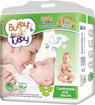 Bubby Tubby"NEW" Exclusive Comfort Secure Baby Diaper XL 12-17Kgs (56 pcs)