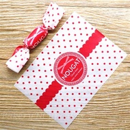 50 pcs Red Ribbon Nougat Paper Wrapper Kertas Nougat 牛扎糖精美包装纸