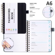 A6 Password Book Strap Spiral Notebook Website Username Password Record Notebook 56 Sheets Password 