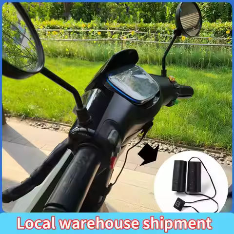 3-Gear Motorcycle Electric Heated Grip USB Waterproof Thermal E-bike ATV Snowmobile Handlebar Cover 