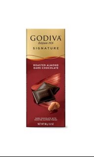 Godiva Signature Roasted Almond Dark Chocolate/烘烤杏仁黑朱古力 (90g)