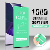 Samsung Galaxy S8 S9 S10 S20 S21 S22 S23 S24 Plus Note 8 9 10 20 Ultra Full Glue Ceramic Soft Tempered Glass Screen Protector Film