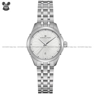HAMILTON H32231110 JAZZMASTER LADY QUARTZ Watch 30mm Date Sapphire SS Bracelet White *Original