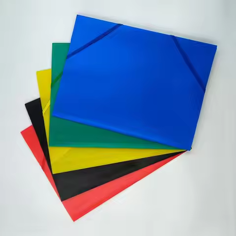 New Plastic A4 File Folder Expandable Large Capacity File Case Elastic Strap Design File Bag School 