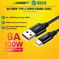 UGREEN 6A 100W Aluminum shell Nylon Type C Fast Charger USB Cable for Huawei P40/P40 Pro/P40 Pro+/ P