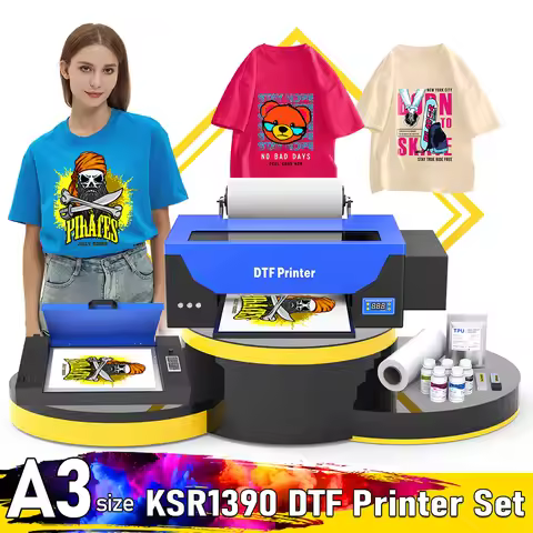 A3 dtf Printer For R1390 impresora a3 Direct to Film Printing machine Heat transfer T-shirt printer 