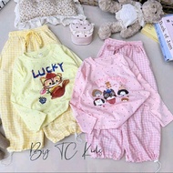 Elsakids.Girls' autumn-winter set, paper t-shirt, striped pants LUCKY X77