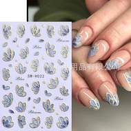 ✨Teacher Dai-Ready Stock✨SW-H New Style 3D Manicure Sticker Influencer Smudge Marble Pattern Streame