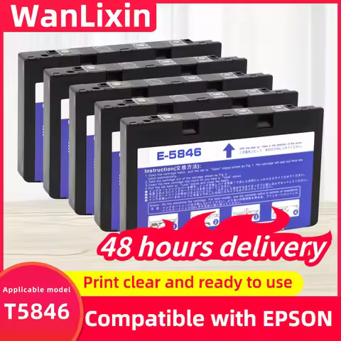 1/2/3/4/5PCS Compatible Ink Cartridge For T5846 E-5846 For Epson PictureMate PM200 PM240 PM260 PM280