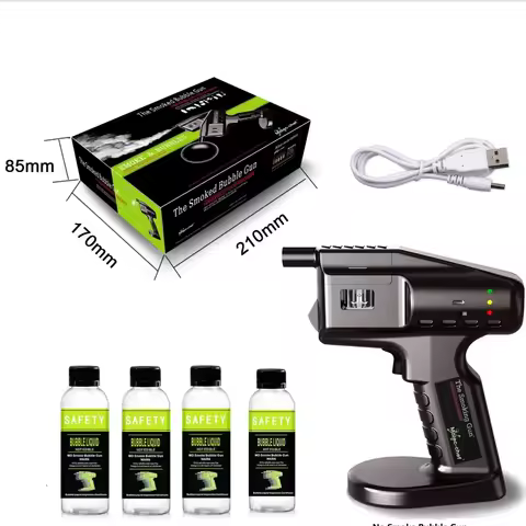 Cocktail Bubble Smoke Gun Add Visual Effect to Drinks & Food Rechargeable Power for Home Bars Partie
