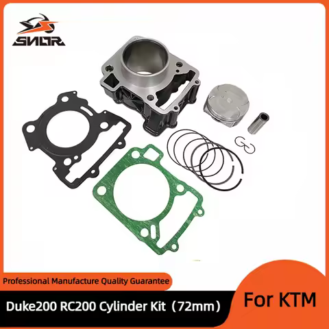 Motorcycle 72mm Bore Cylinder Block Piston Kit Motor For Duke 200 RC200 BS3 BS4 BS6 36JU0007 Engine 