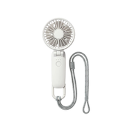 Rhythm พัดลมพกพา โมเดล 2025 Handy Fan Silky Wind Mobile 3.2 - 9zf040rh พัดลมพกพา ไม่มีเสียง สีขาวเทา