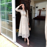 Autumn V-neck diamond lace dress, New 7217 diamond lace dress 20259VV