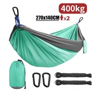 Camping Hiking Hammock Duyan for Adults – Double Size Foldable & Portable Travel Hammock with Rope