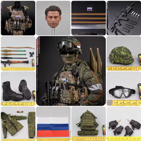 DAMTOYS 1/6 DAM 78105 The Russian Man Male Soldier Toys Weapons PRG Head Sculpt Helmet Chest Vest Ba
